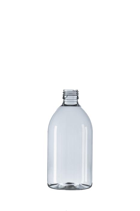 500ml Clear PET Pharma Sirop Bottle, 28mm ROPP Neck